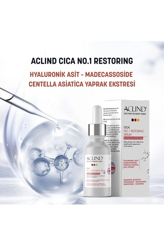 Aclind Cica No:1 Bariyer Güçlendirici Ve Onarıcı Yüz Serumu - Centella Asiatica Kızarıklık Karşıtı 3