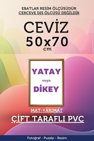 Kahverengi-22mm-50x70 Cm Mat Pvc Li Camsız Fotoğraf 1000 Parça Puzzle Belge Çerçeve Yatay Dikey Asılabilme. 92970453