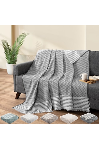 Antrasit Koltuk Kanepe Örtüsü Koruyucu Koltuk Şalı 170x200 Çekyat Örtüsü