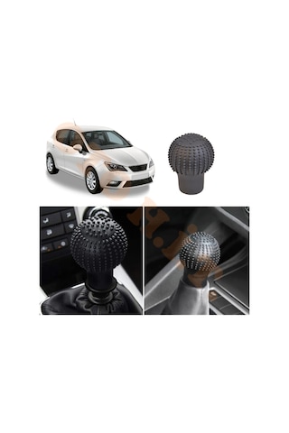 Seat İbiza 2009-2016 Manuel Uyumlu Vites Kılıfı Masajlı Mat Siyah