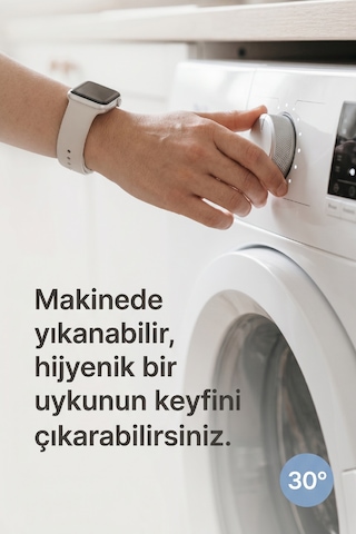 Cennet Yatak Luxeguard Çift Kişilik Sıvı Geçirmez Alez Üst Düzey Koruma Nefes Alan Full Kenar Lastikli Beyaz