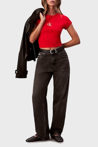 Calvin Klein Bayan T Shirt Lv047ab802 Vmt Kırmızı Kırmızı