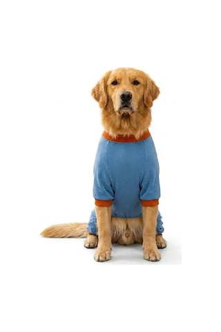 Mavi Ducks Pijama Orta Ve Büyük Irk Köpek Pijaması - Köpek Tulumu - Köpek Kıyafeti 15 Kg-45 Kg