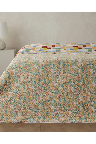 English Home Ripple Bloom Tek Kişilik Çok Amaçlı Örtü 160x220 Cm Turuncu Turuncu