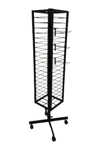 Kare Bijuteri Standı, Tekerlekli Orta Stant, Tesbihlik, Anahtar Askisi, Kılıf Standı 165x30x30 Cm Diğer