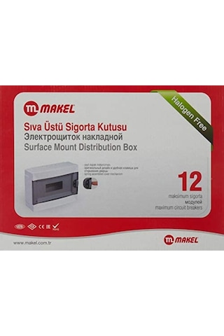 Makel 12''li Sıva Üstü Sigorta Kutusu