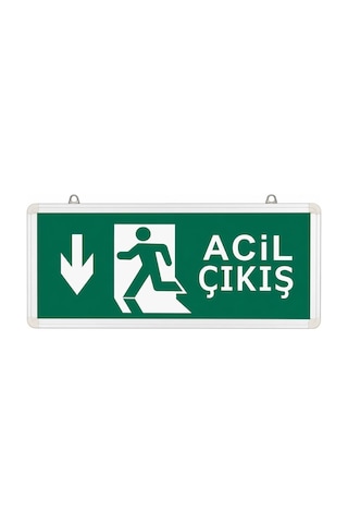 Ledli Acil Yönlendirme Armatürü Çift Yön Aşağı