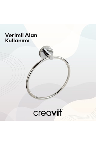 Creavit DR27005 Drop Yuvarlak Havluluk Krom