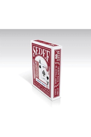 Sedef Jumbo Index İskambil Oyun Kart Destesi - Kırmızı