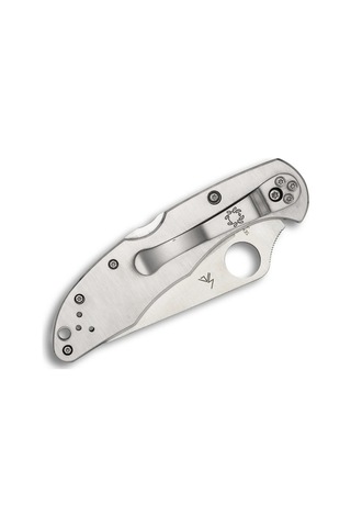 Spyderco Delica 4 Stainless Plainedge Kamp Çakı Gümüş