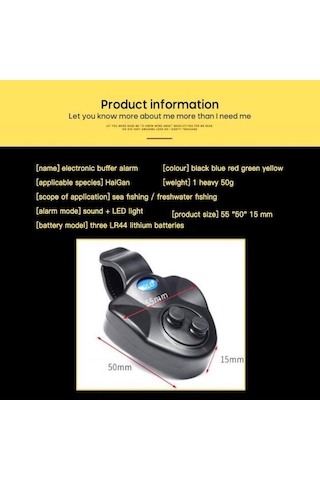 MSO Olta Balıkçılık Kamış Misina Balık Ses ve Işık Alarm