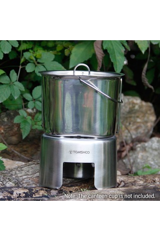 Mufunye Paslanmaz Çelik Kamp Sobası Açık Hava Bardak Askılı Barbekü & Piknik Odun Yakma Ünitesi Diğer