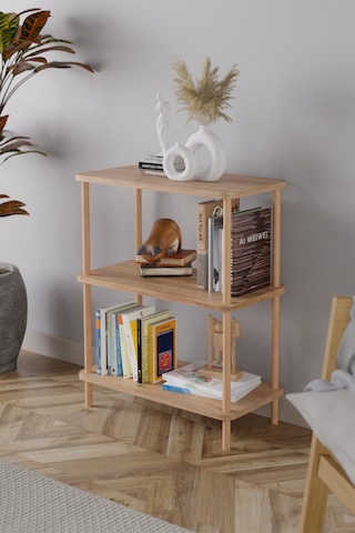 3 Raflı Kitaplık Ahşap Kitaplık Ofis Rafı Ayakkabılık -çam