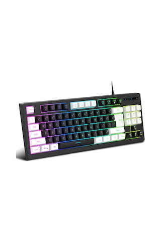 Yunboo "hxsj A877 Rgb Aydınlatmalı 87 Tuşlu Kompakt Oyun Klavyesi - Mekanik Hisseli, Usb Bağlantılı"