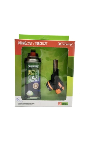 Orcamp Orgaz 227 Gram Kartuş Tüplü Pürmüz Torch Set Çok Renkli