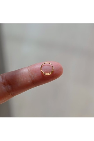 Gümüş Çift Görünümlü Halka Hızma Gold Gümüş