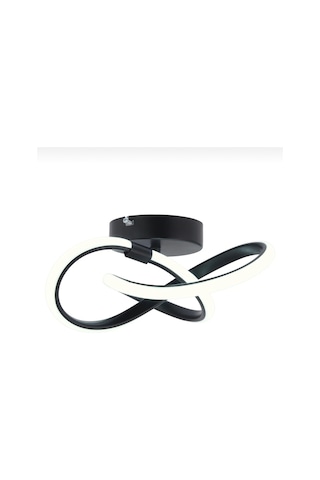 Modern 3 Renk Işıklı Salon Mutfak Oturma Odası Avize Plafonyer Tavan Mario Led Avize Siyah Siyah