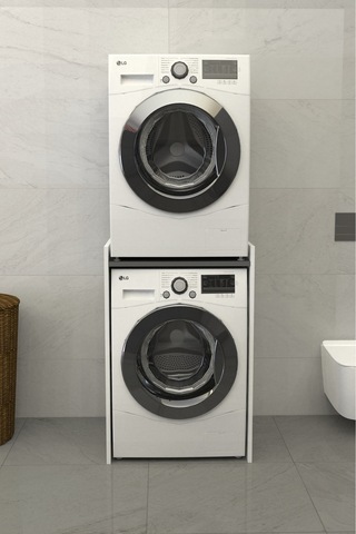 Solévo Banyo Dolabı Çamaşır Ve Kurutma Makinesi Dolabı Antrasit Gri