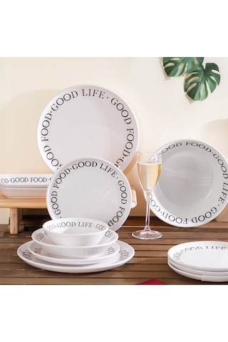 Perotti Good Stoneware Yemek Takımı 27 Parça 6 Kişilik Yemek Seti