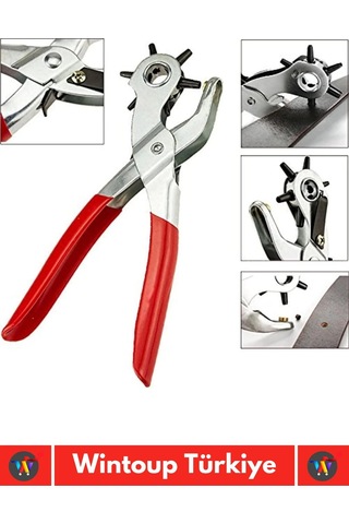 Özel Üretim Yüksek Kaliteli Delik Uç Açıcı Ayarlanabilir 6 Farklı Uçlu Metal Kemer Delme Pensesi Diğer