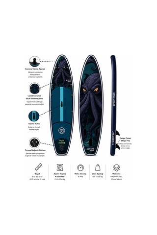 Release The Kraken Şişme Sup Board / Paddle Board 335 Cm