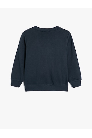 Koton Okul Sweatshirt Düğme Kapamalı Yaka Fiyonk Detaylı Cepli Pamuklu Lacivert 5wkg10001ak Lacivert