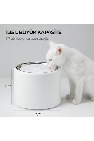 Petkit Eversweet 3 Pro Evcil Hayvan Su Pınarı 1800 ML
