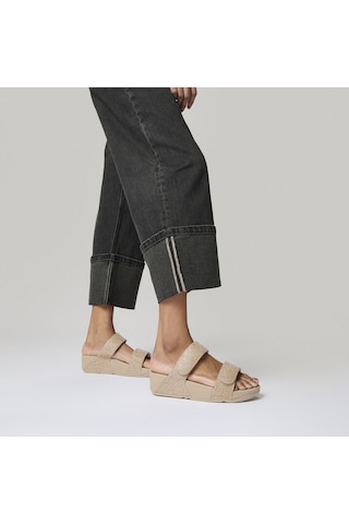 Roncato A94 Latte Beige Terlik Kadın Diğer Fz9-054 /a94 Fitflop Lulu Adjustable Shimmerlux Slides Bej