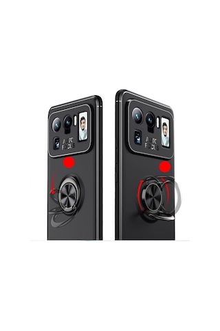 Xiaomi Uyumlu Mi 11 Ultra Kılıf Zore Yüzüklü Ravel Silikon Kapak
