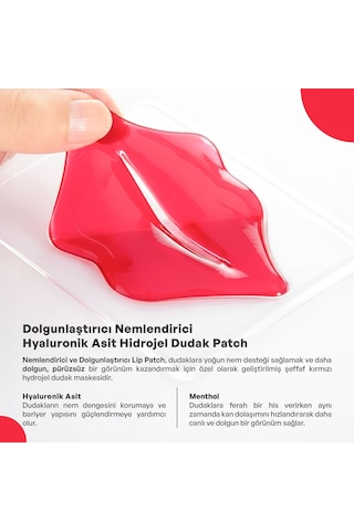 Dermokil Dolgunlaştırıcı Nemlendirici Hyaluronik Asit Hidrojel Patch Dudak Maskesi