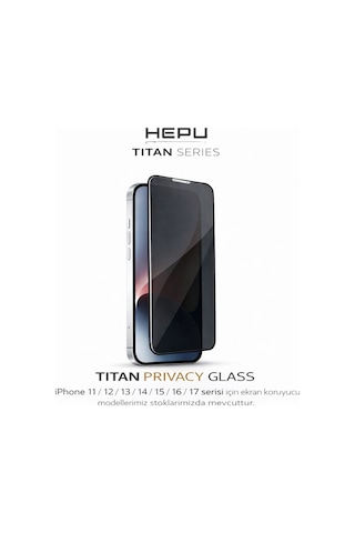 HEPU TITAN Privacy Cam Ekran Koruyucu – iPhone 13 / 13 Pro / 14 / 16e Uyumlu