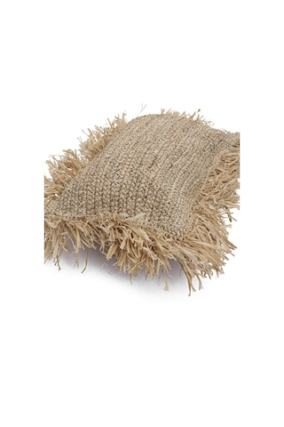 Meander El Yapımı Dekoratif Rafya Kırlent Kılıfı 30x50cm 8930 Naturel