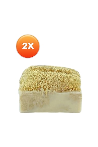 Doğal Kabak Lifli Kaymaklı Sabun 120 Gr İkili Set