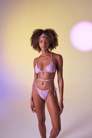 Holly Lolly Bağcıklı U Kesim Brezilya Model Slim Delphi Bikini Altı Pembe