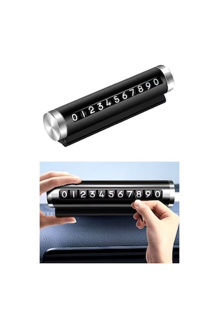 Metal Kasa Numara Çevirmeli Araç İçi Telefon Numaratör Park Numarası Parkmatik Araba Numaratör