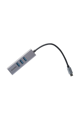 Dark Usb 3.1 Type-C 3 Port Usb 3.0 Çoklayıcı Gigabit Lan Ethernet