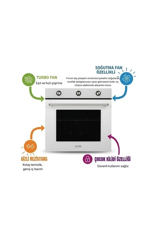Eminçelik Ve AFM Tech Raıno 12 226 EK - FM7601 - FM3501W Turbolu Cam Beyaz Ankastre Set