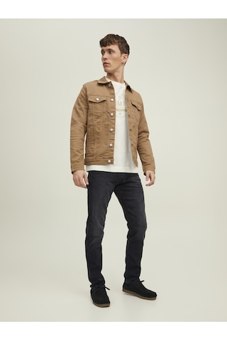 Jack & Jones Erkek Glenn Fox 147 Slim Fit Jean - 12223627 Black Denim