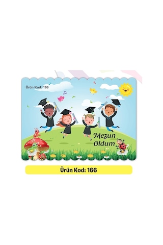 Karne Kabı Kılıfı Ürün Kodu:166 Mezun Oldum Kepli 20 Adet