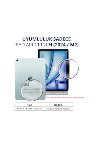 Novstrap Apple Uyumlu iPad  Air 11 İnç 6. Nesil M2 2024 İle Nano Esnek Cam Ekran Koruyucu A2902 A2903