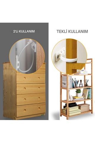 2 Adet Kolay Montaj Deprem Güvenlik Mobilya Dolap Düşme Engelleme Mobilya Sabitleyici Bebek Güvenlik Çok Renkli