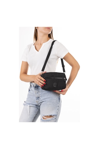 Adelina Bags Çapraz Askılı Günlük Üç Bölmeli Kadın Omuz Çantası Siyah