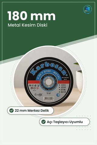 180 Mm Metal Kesici Disk 3.0 X 22 Açı Taşlayıcı Uyumlu Çelik Prof