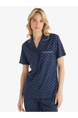 Blackspade Kadın Kısa Kol Önden Düğmeli Lacivert Pijama Takımı C9t3n8o15 lacivert