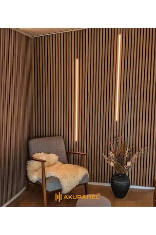 Akupanel 60x120 Cm Flex Ceviz Dekoratif Akustik Ahşap Duvar Paneli Ceviz