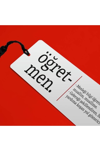 Lexroo Öğretmen Kelime Anlamlı Kitap Ayracı 13.5 Cm X 4 Cm Metal Malzeme
