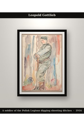 Leopold Gottlieb A Soldier Of The Polish Legions Digging Shooting Ditches 1916 Poster