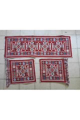 Uşak Kilimi Oto Koltuk Üzeri Serme Kilim Seti Uşak Kilimi Oto Koltuk Üzeri Serme Kilim Seti