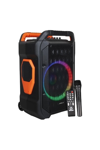 Sl-10 120 Watt Taşınabilir Seyyar Amfi Hoparlör Kablosuz 1 El + 1 Yaka Mikrofonlu Kumandalı Us-125293
