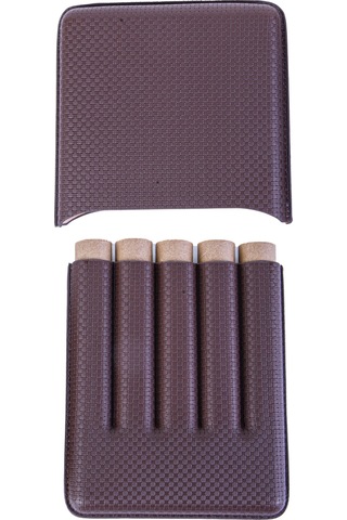 Cohiba Kahverengi Beşli Deri Puro Kılıfı